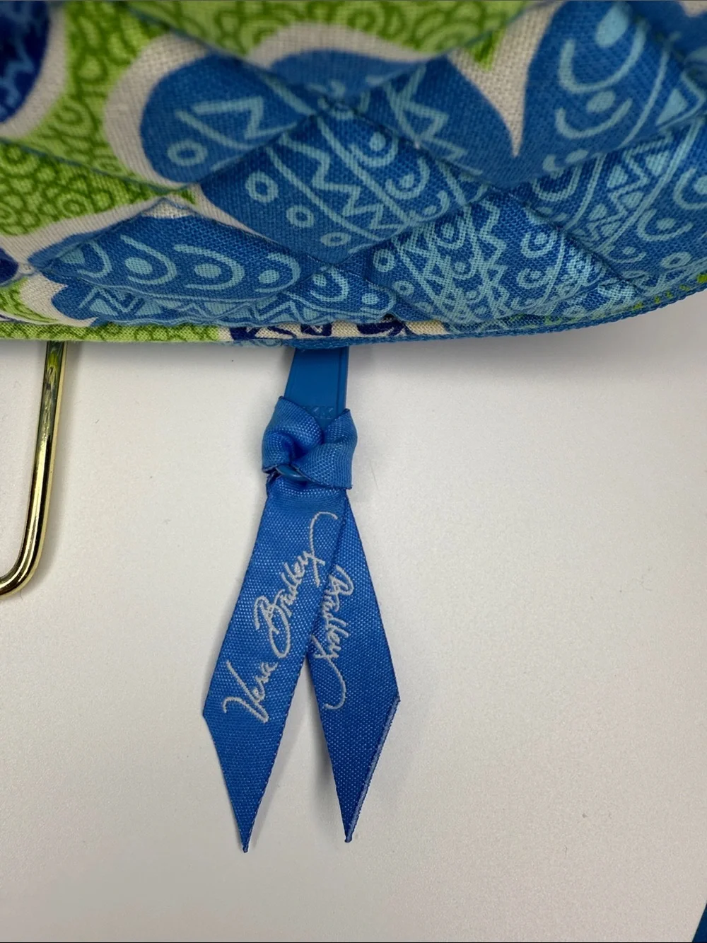 Vera Bradley Blue Navy Lime Green Floral Laptop Sleeve